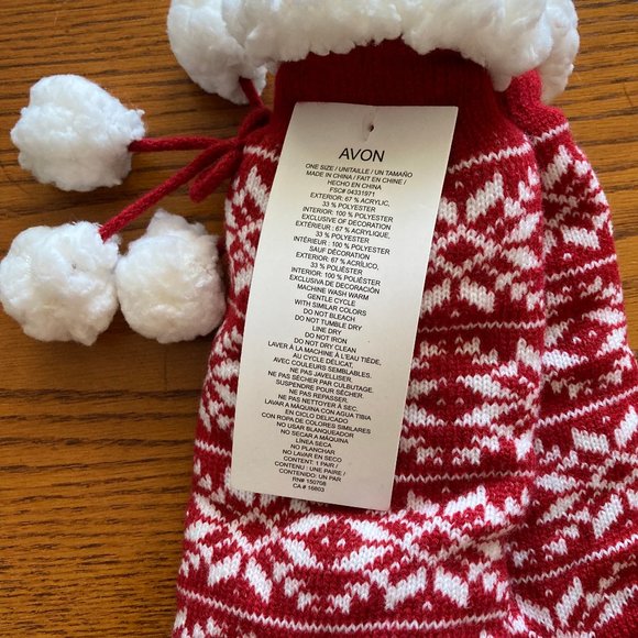 NWT Fleece Christmas Socks, Size OS - Picture 2 of 4